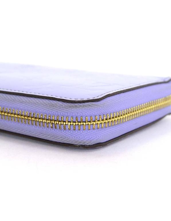 Louis Vuitton Monogram Purple Vernis Zippy Organizer Wallet Zip Around  Clutch 862931