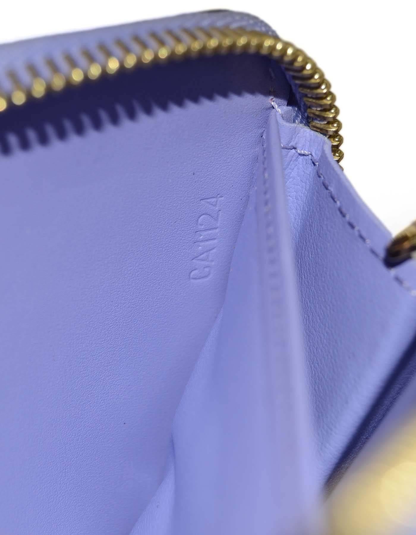 Women's Louis Vuitton Lilac Vernis Monogram Zippy Wallet rt. $970