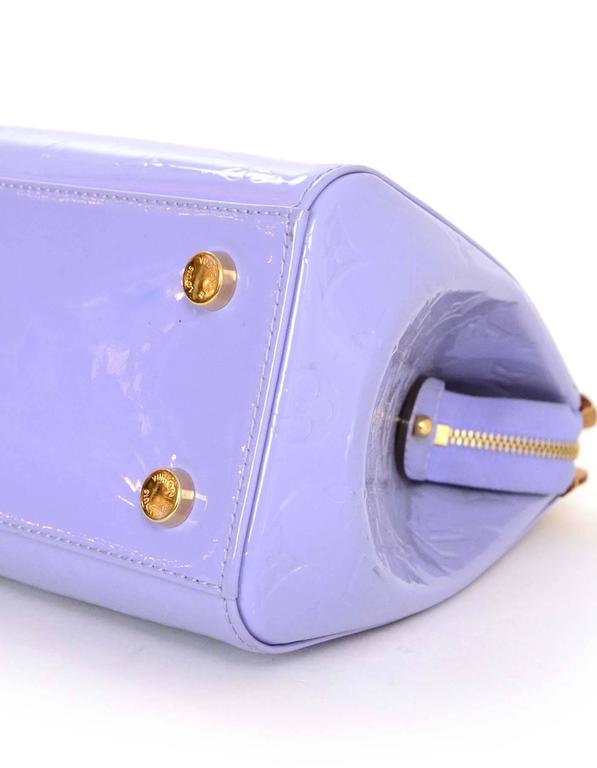 Louis Vuitton Lilac Purple Vernis Monogram Brea MM Bag w/ Strap
