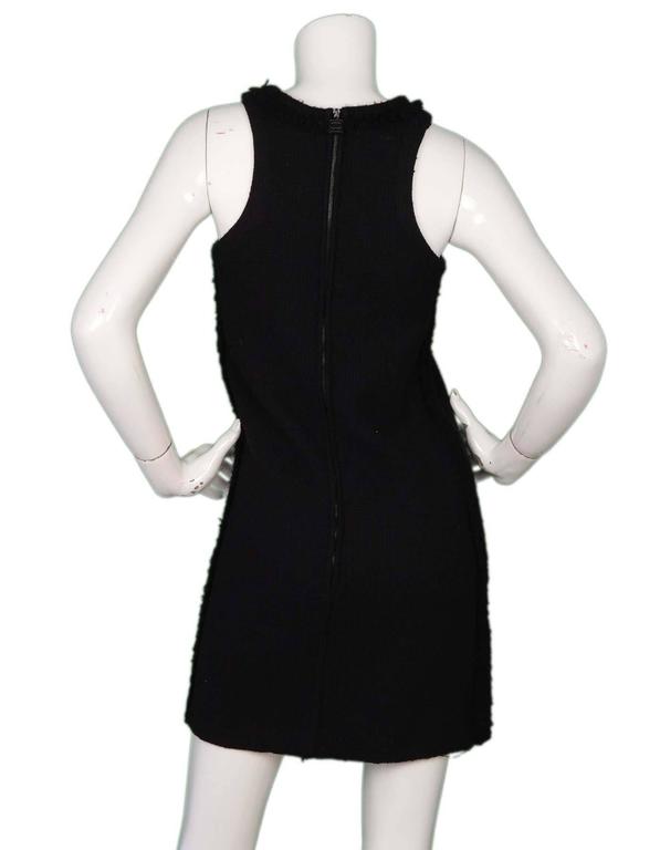 Chanel Sport Black Wool Boucle Dress Sz 38 For Sale at 1stdibs