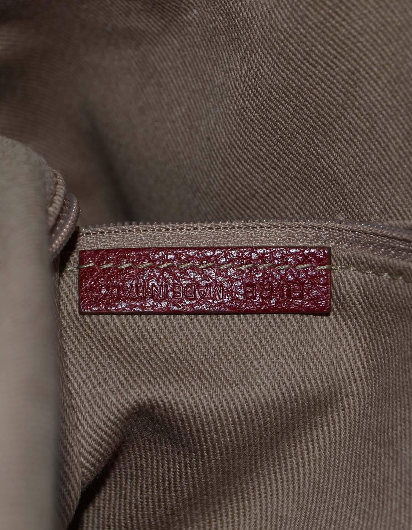 Cartier Bordeaux Leather Boston Bag w/ Logo Keychain GHW 2