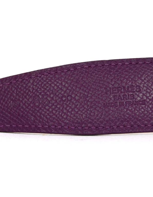 Hermes Purple and Orange Leather Reversible H Belt Kit sz 85 SHW For Sale at 1stDibs purple