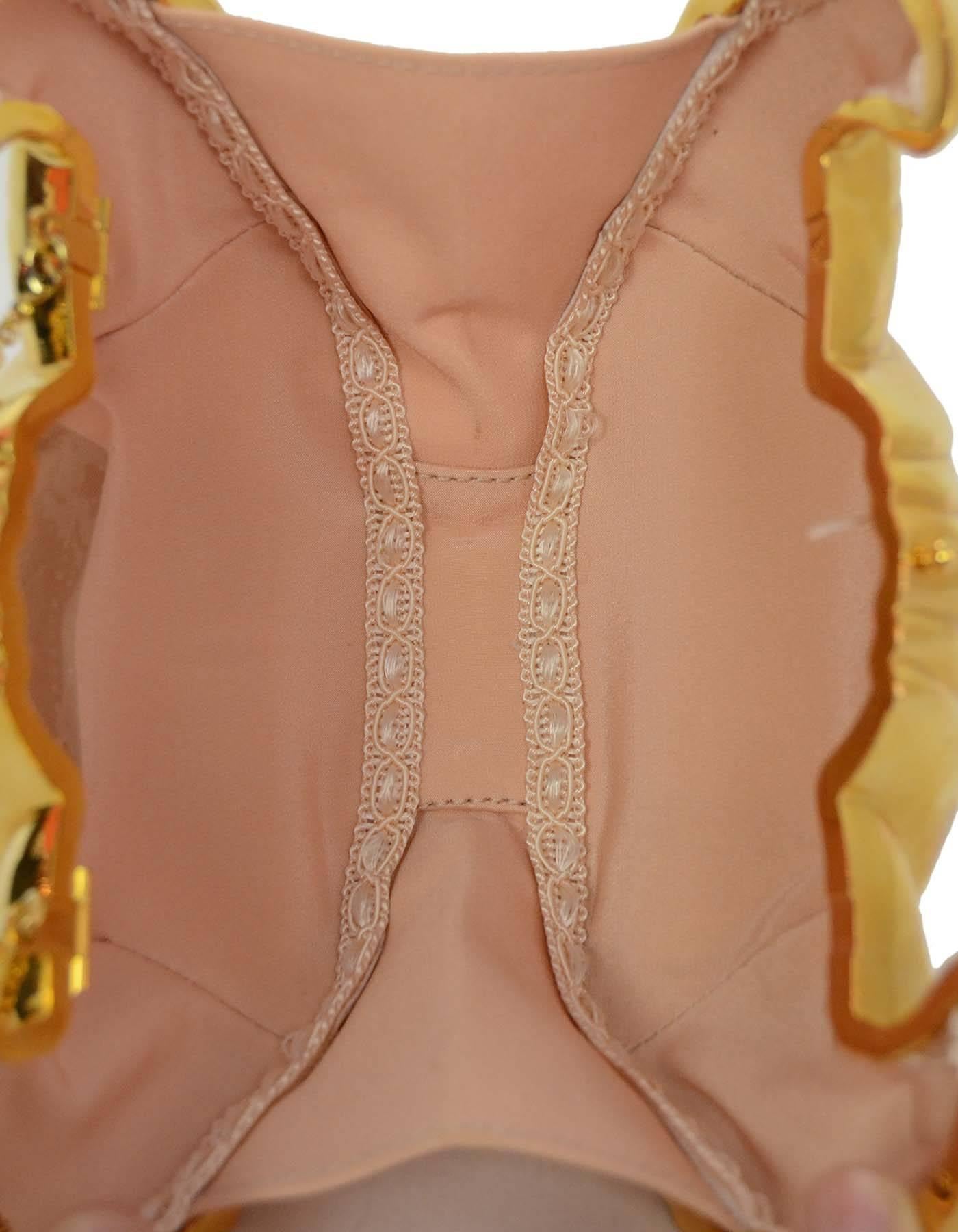 Charlotte Olympia Gold-Croissant Abendtasche GHW 1