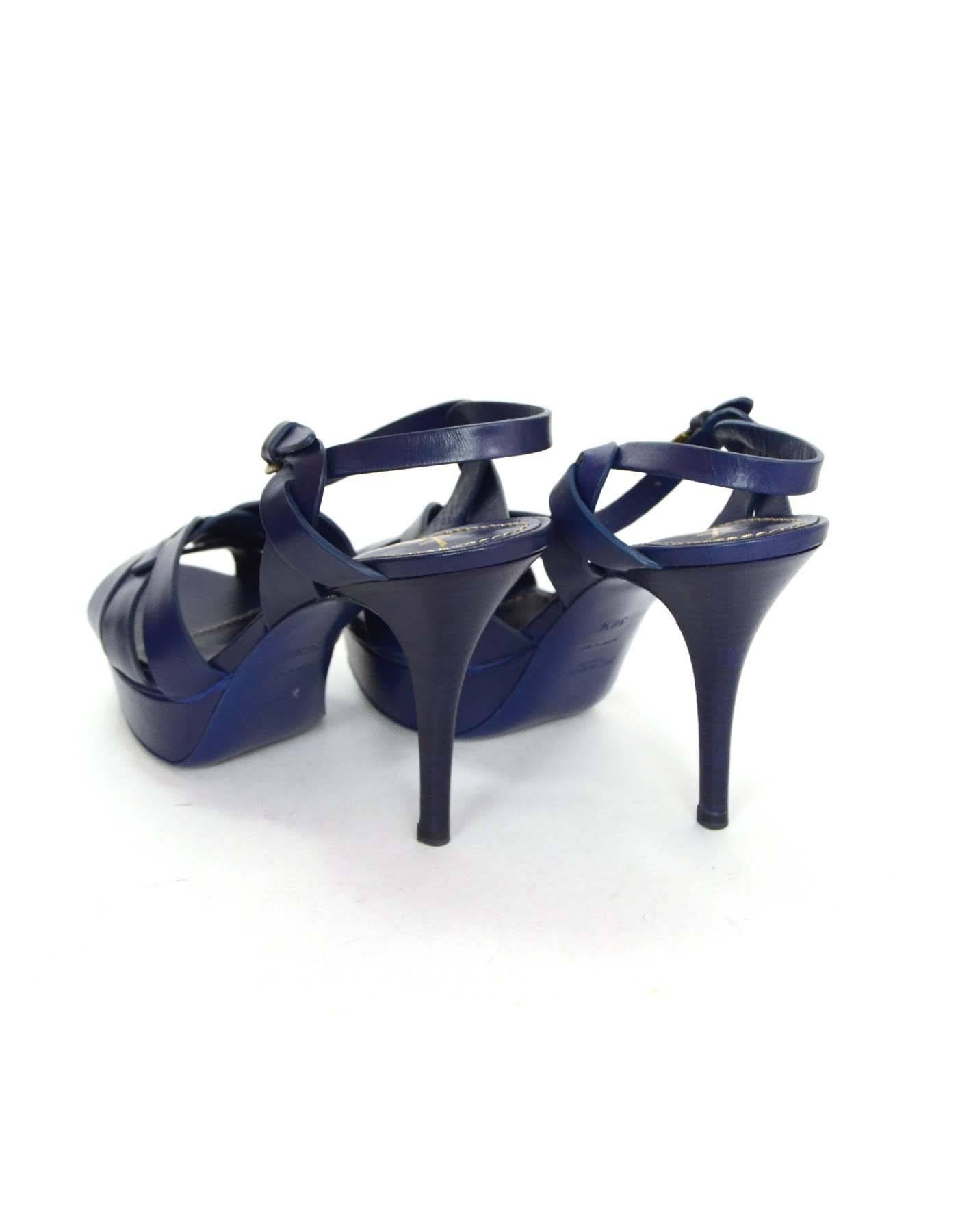 navy blue ysl heels