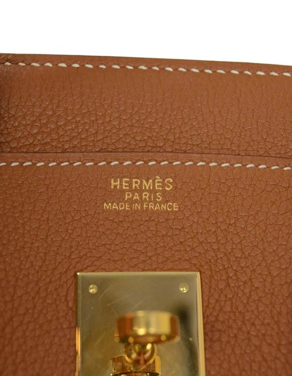 Hermes Tan/Gold Togo Leather 30cm Birkin Bag GHW 1