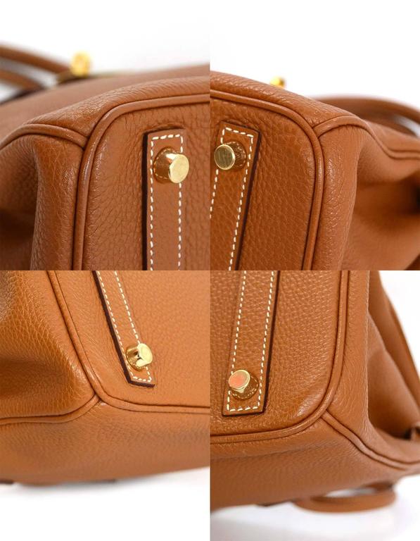 Hermes Tan/Gold Togo Leather 30cm Birkin Bag GHW In Excellent Condition In New York, NY