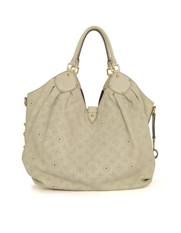 Louis Vuitton Off White Monogram Mahina Leather XL Bag at 1stDibs