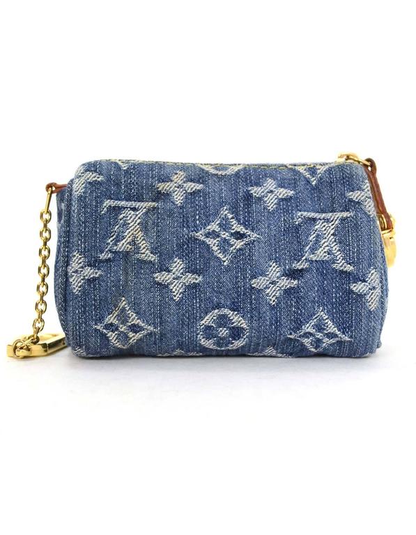 Louis Vuitton Louis Vuitton Mini BB Speedy Monogram Denim Coin Pouch