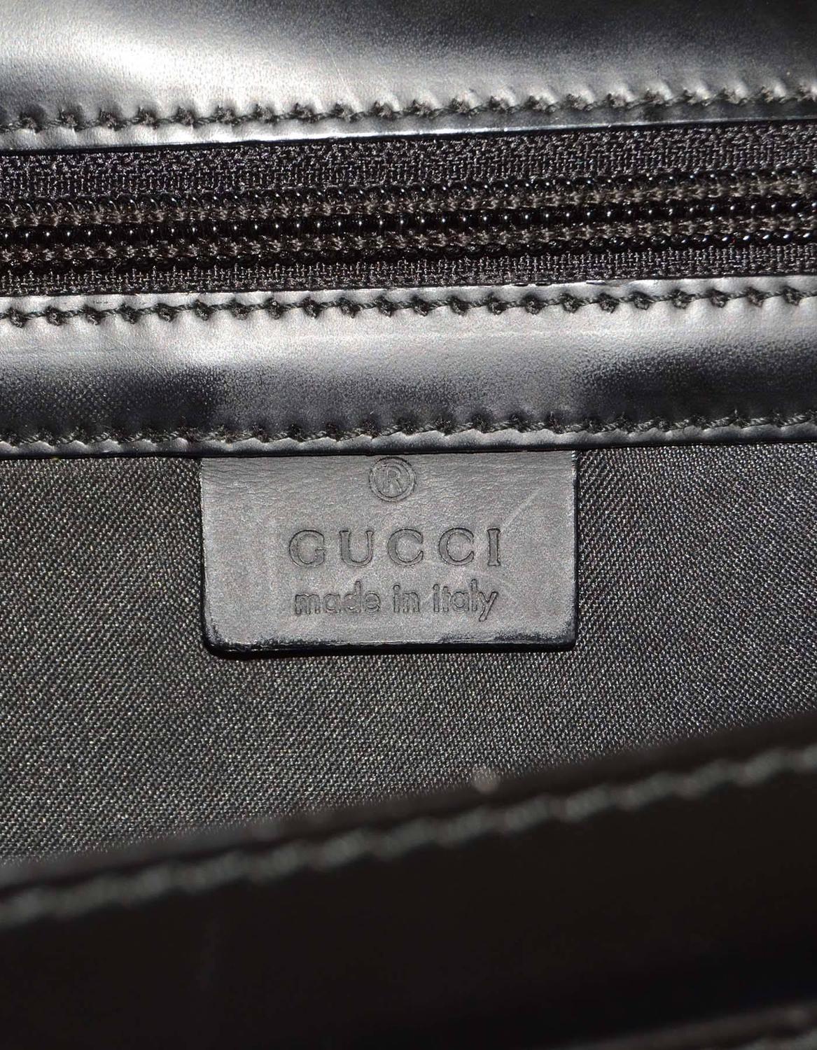 Gucci Black Monogram Canvas Attache Briefcase For Sale at 1stdibs