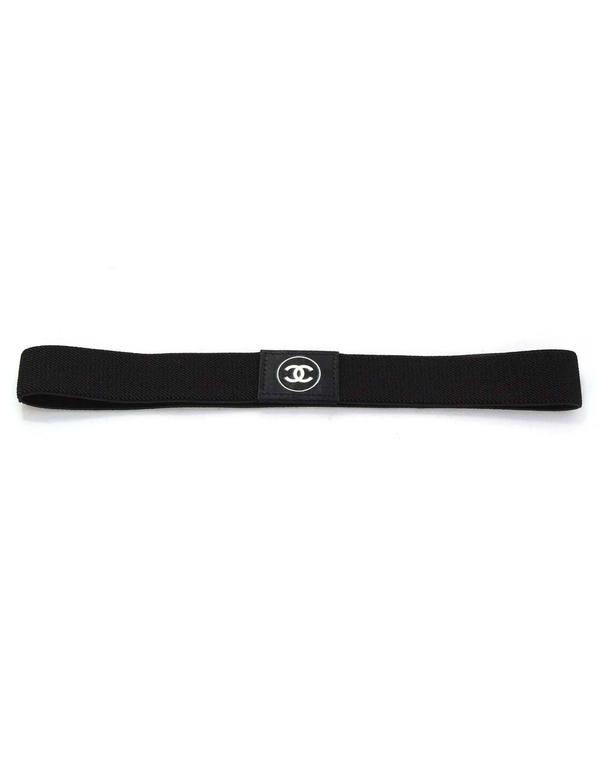 Chanel NEW Black Elastic Headband For Sale at 1stDibs  display picture 1