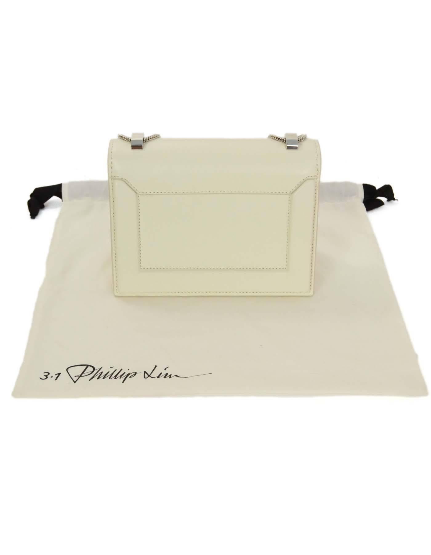  3.1 Philip Lim Ivory Mini Structured Flap Shoulder Bag SHW rt. $695 3