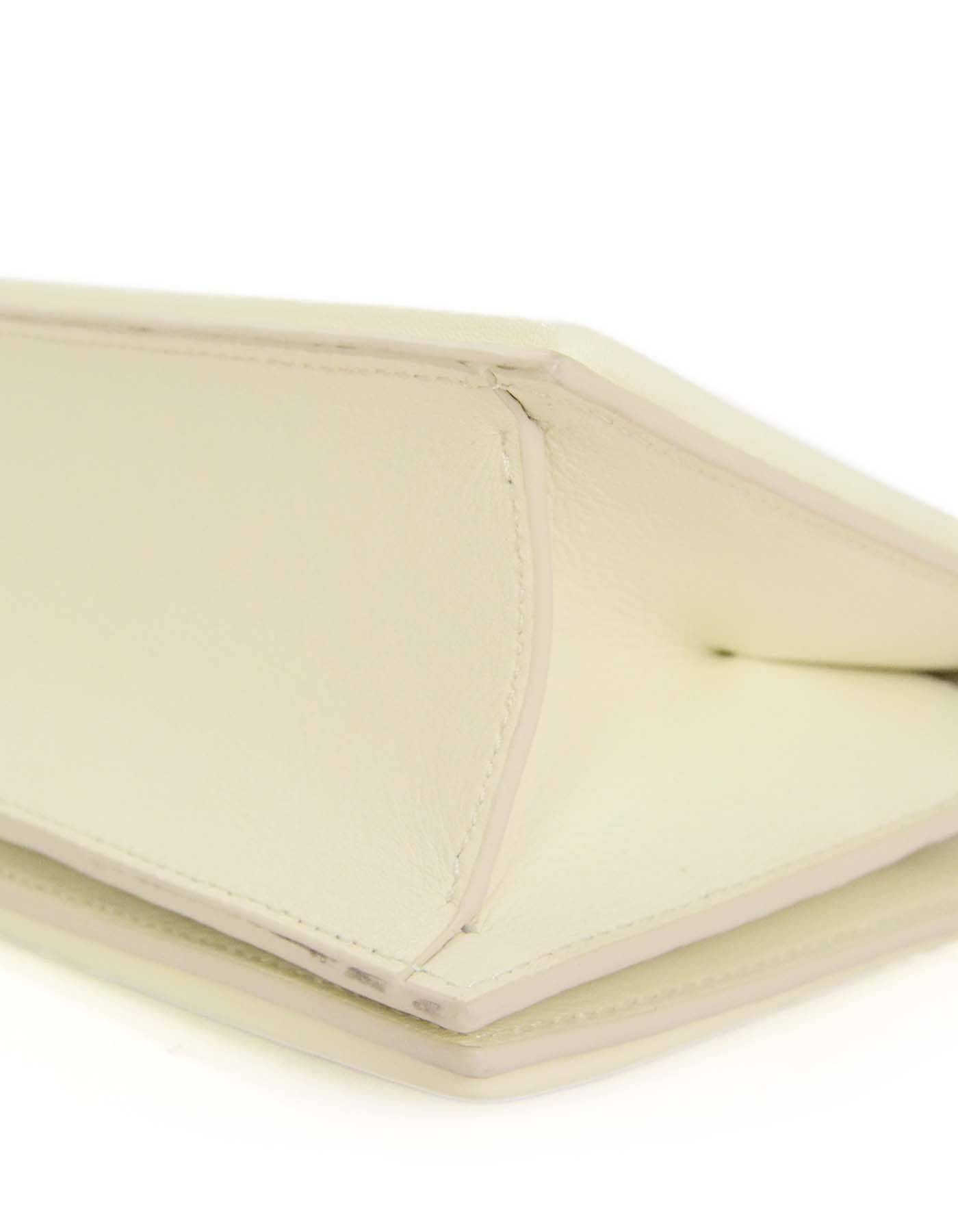 Beige  3.1 Philip Lim Ivory Mini Structured Flap Shoulder Bag SHW rt. $695