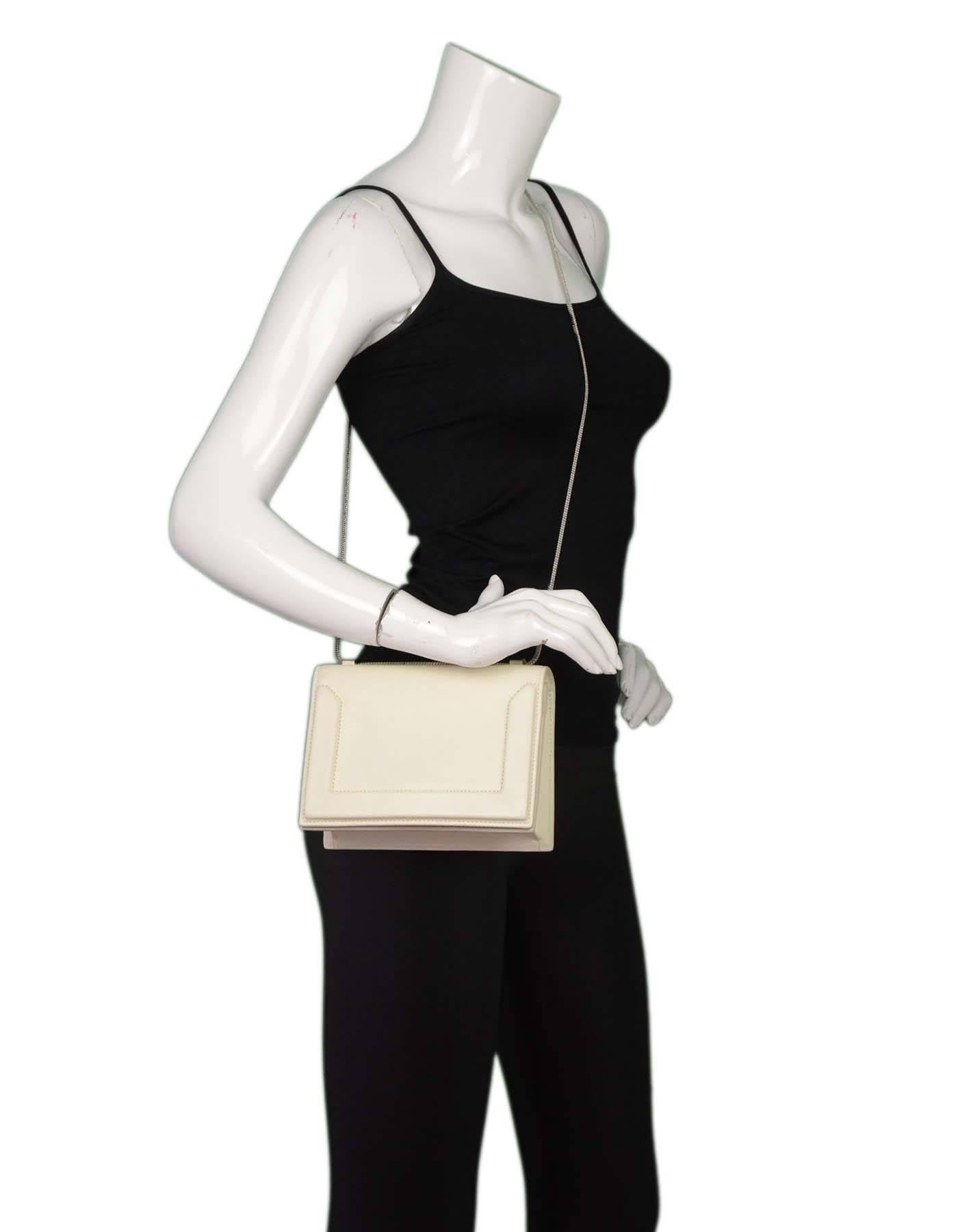  3.1 Philip Lim Ivory Mini Structured Flap Shoulder Bag SHW rt. $695 5