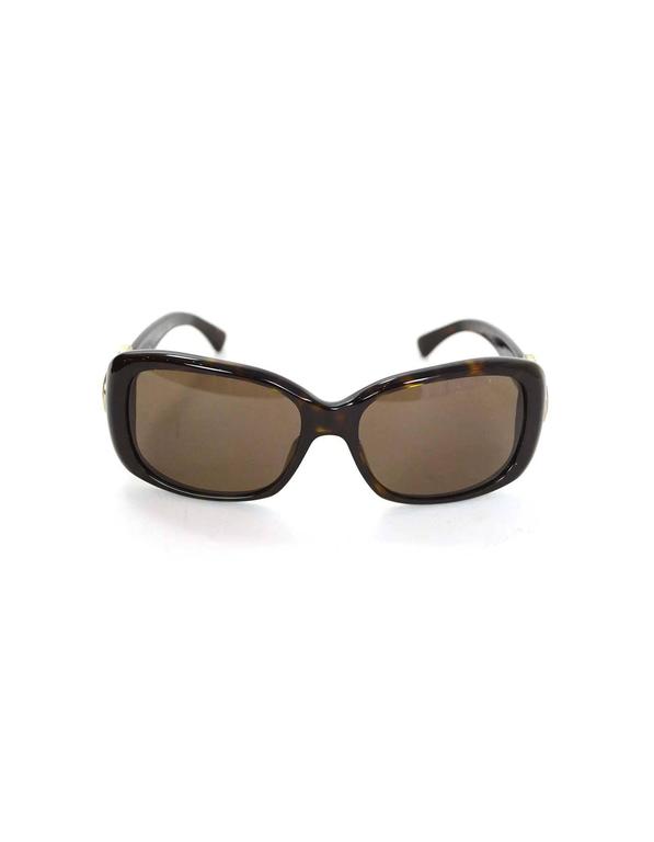 Chanel Tortoise Bouton Sunglasses with Enamel Circles and  display picture 3