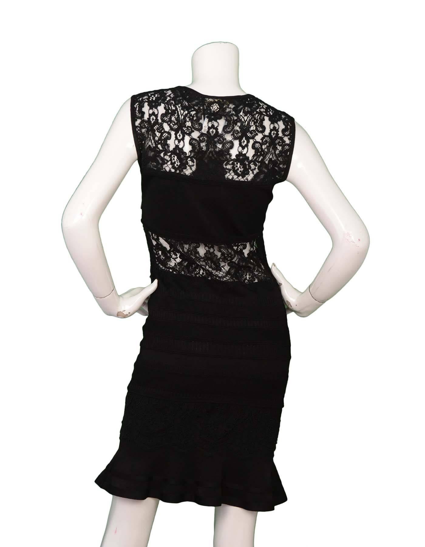 Roberto Cavalli Black Lace Sleeveless Dress Sz 40 rt. $1, 860 In Excellent Condition In New York, NY