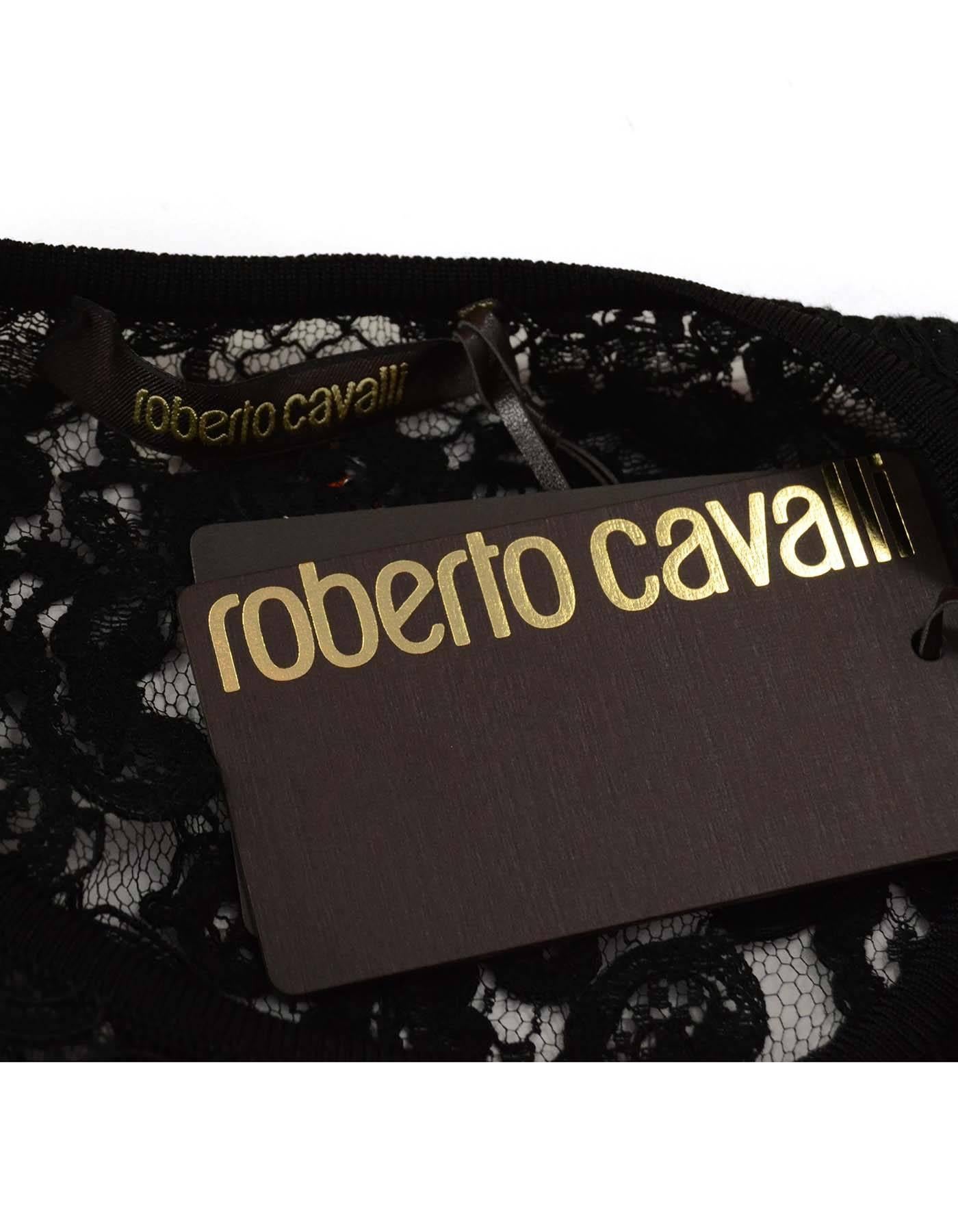 Women's Roberto Cavalli Black Lace Sleeveless Dress Sz 40 rt. $1, 860