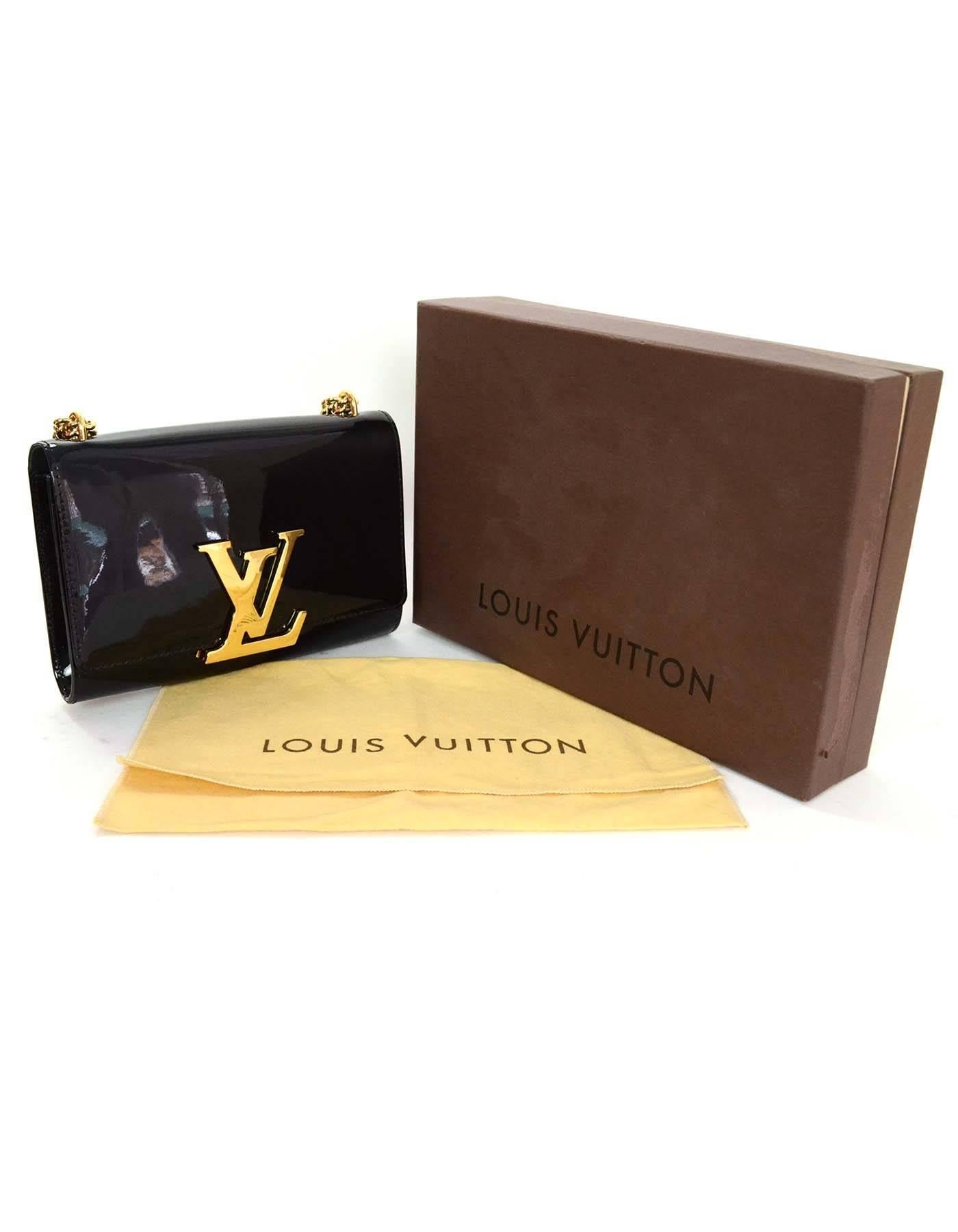 Louis Vuitton Black Patent Leather Sliding Chain Louis Bag with GHW  3