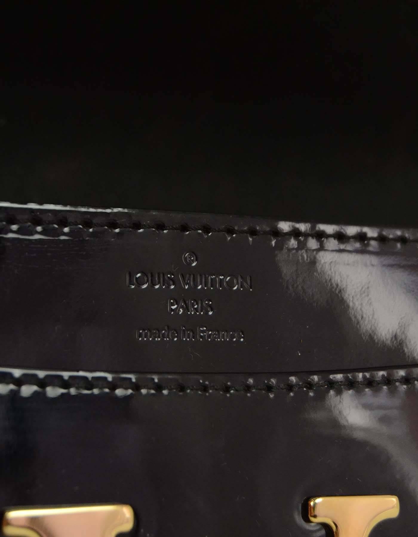 Women's Louis Vuitton Black Patent Leather Sliding Chain Louis Bag with GHW 