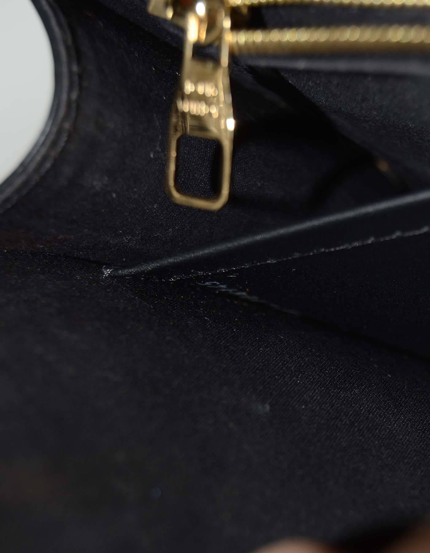 Louis Vuitton Black Patent Leather Sliding Chain Louis Bag with GHW  1