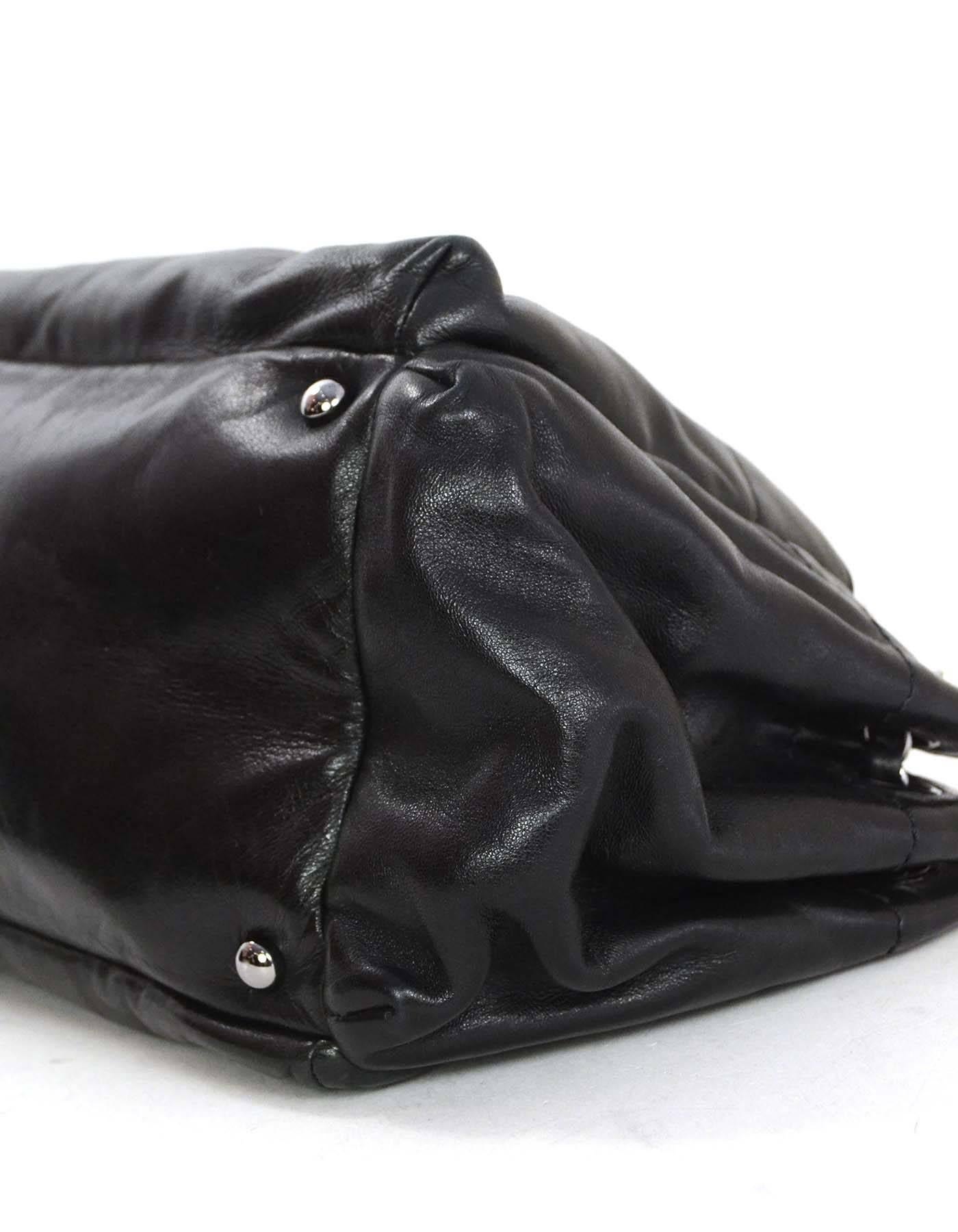 Chanel Black Leather CHANEL Shoulder Bag 2