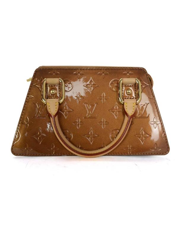 Louis Vuitton Bronze Vernis Leather Forsyth GM Bag. Excellent