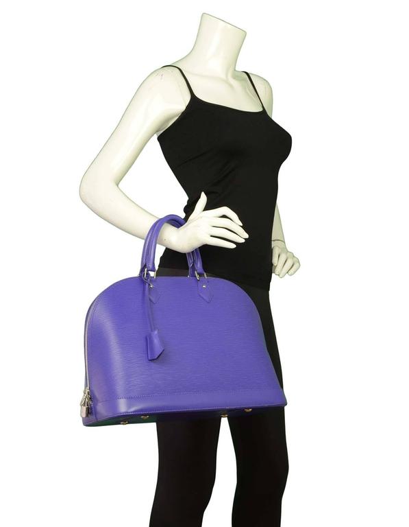 Louis Vuitton Figue Purple Epi Leather Alma GM Satchel Bag rt. $3,100 For Sale at 1stdibs