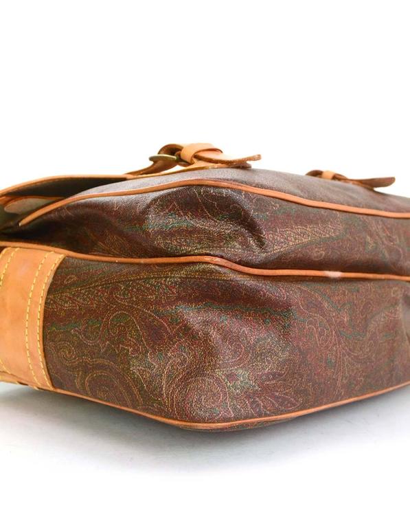 Etro Paisley Print Coated Canvas Messenger Bag BHW For Sale at 1stDibs ...