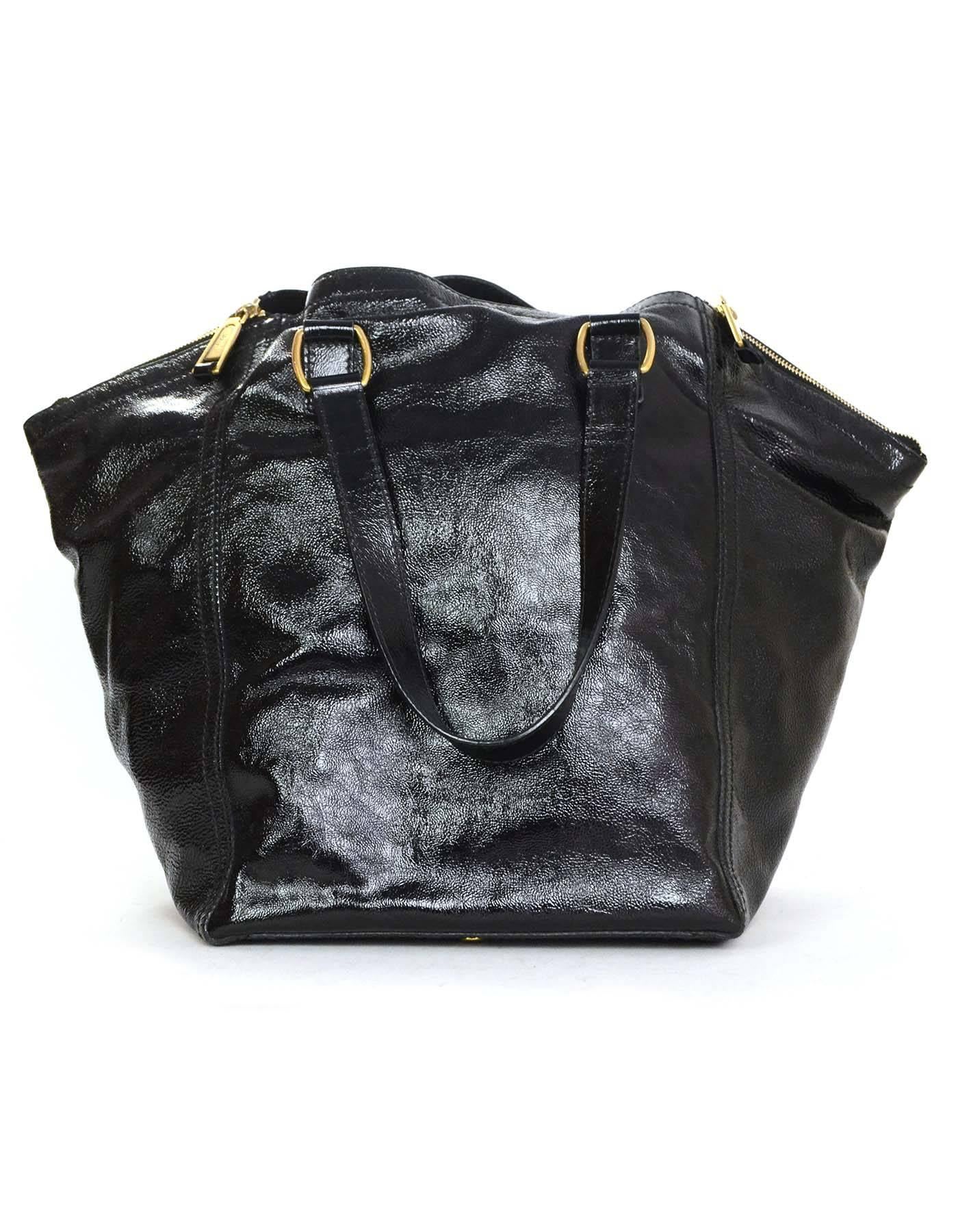 ysl black patent leather bag