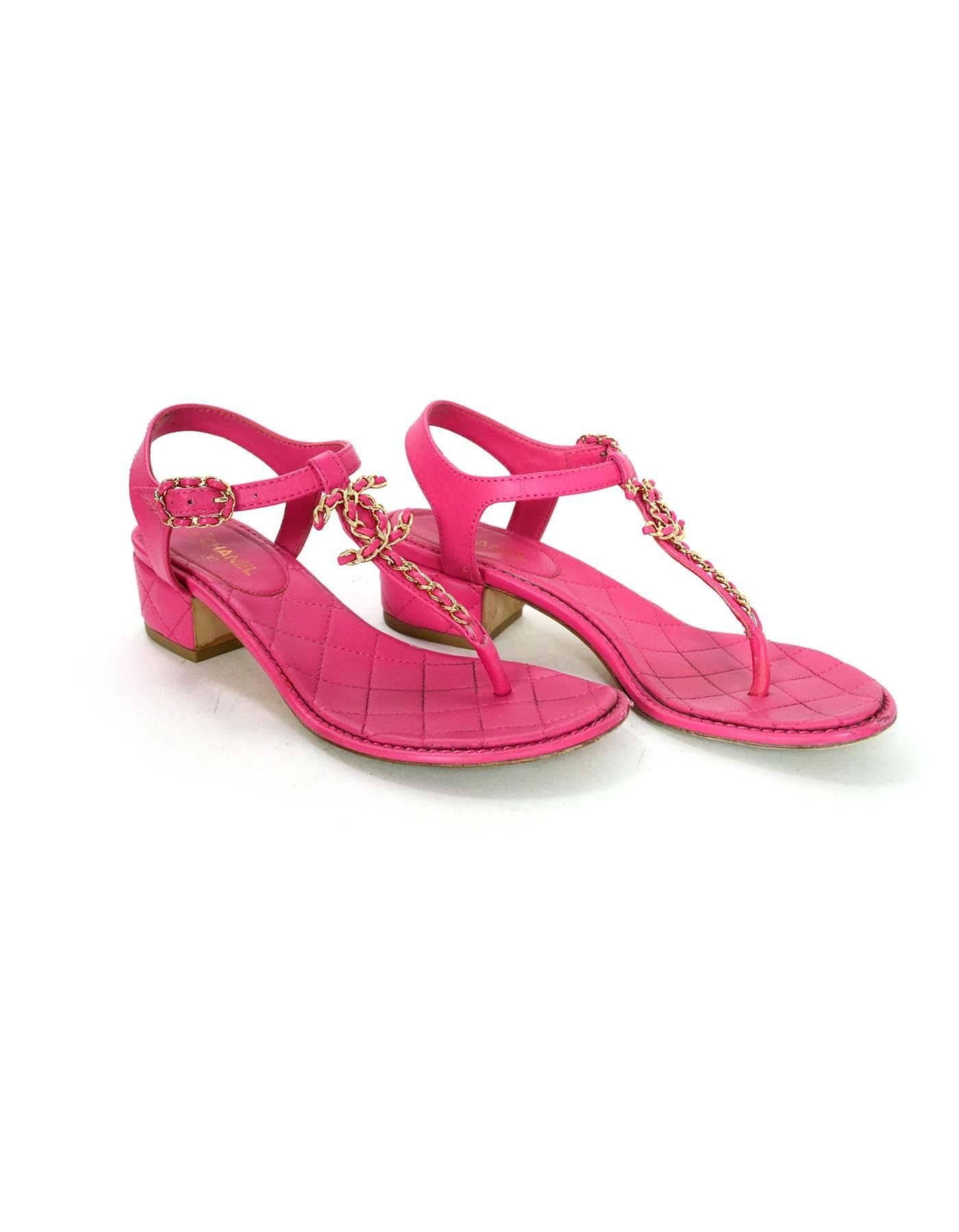 chanel pink sandals