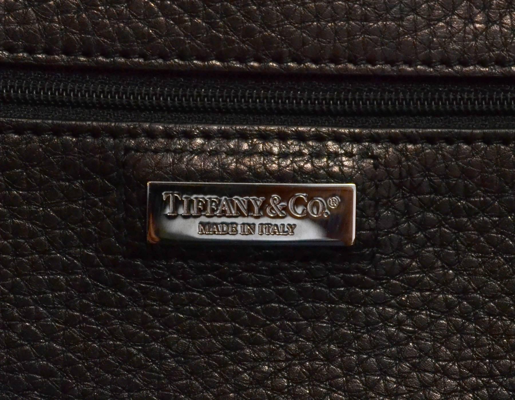 Tiffany & Co. Black Leather Shoulder Bag 4
