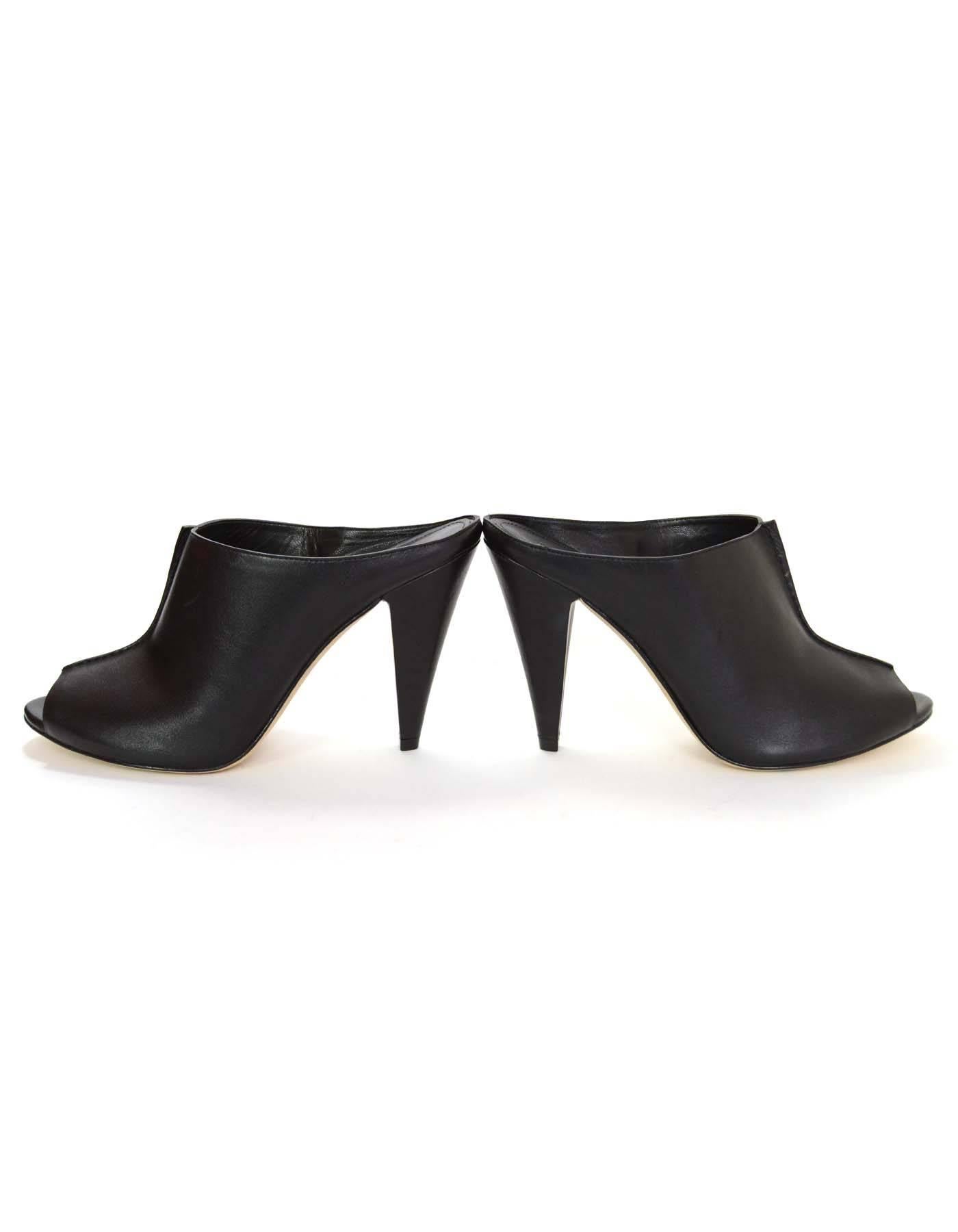 Women's Sigerson Morrison Black Verity Mules Sz 9.5 with Box rt $425