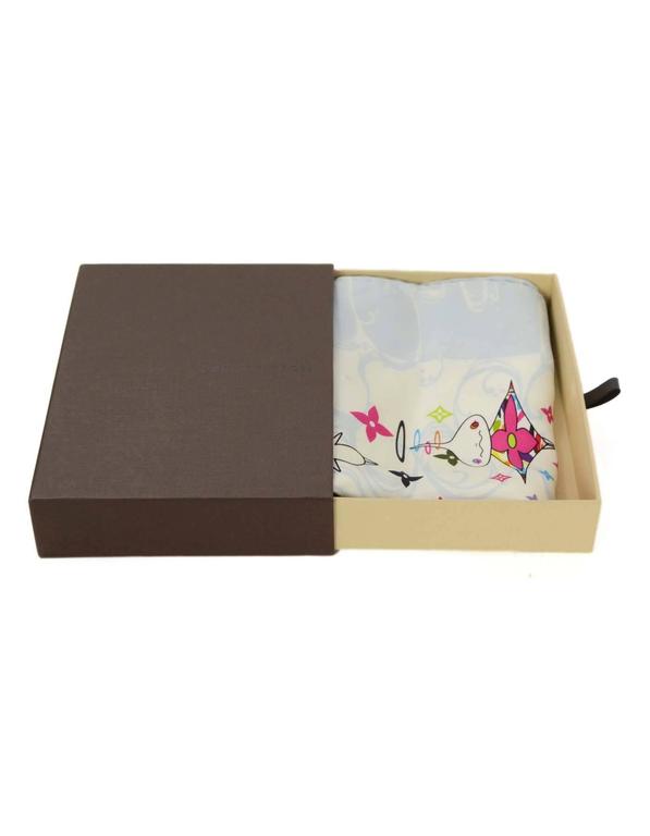Louis Vuitton Murakami Panda Silk Scarf with Box For Sale at 1stdibs
