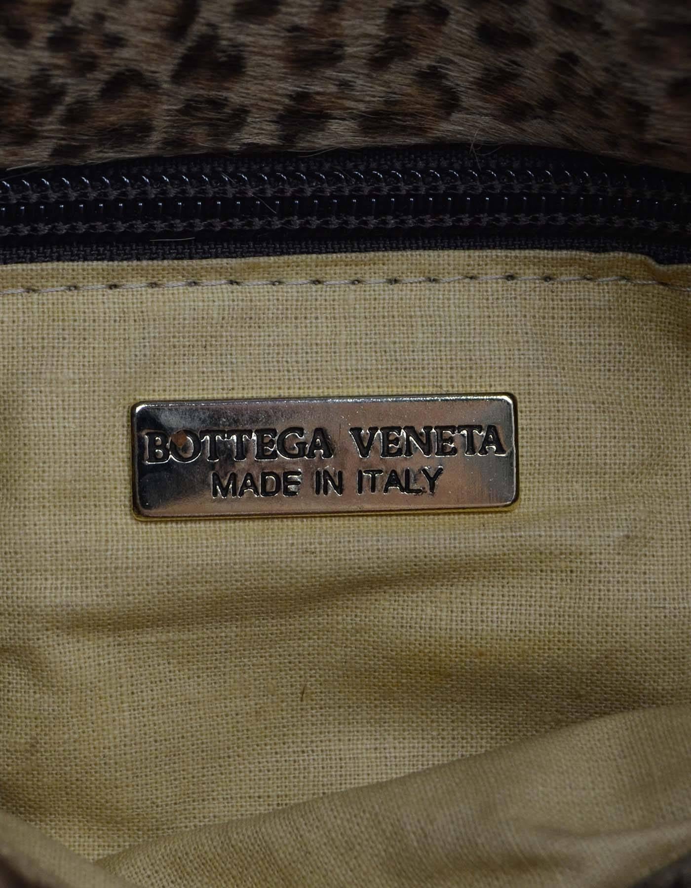  Bottega Veneta Vintage Leopard Ponyhair Crossbody Bag 3