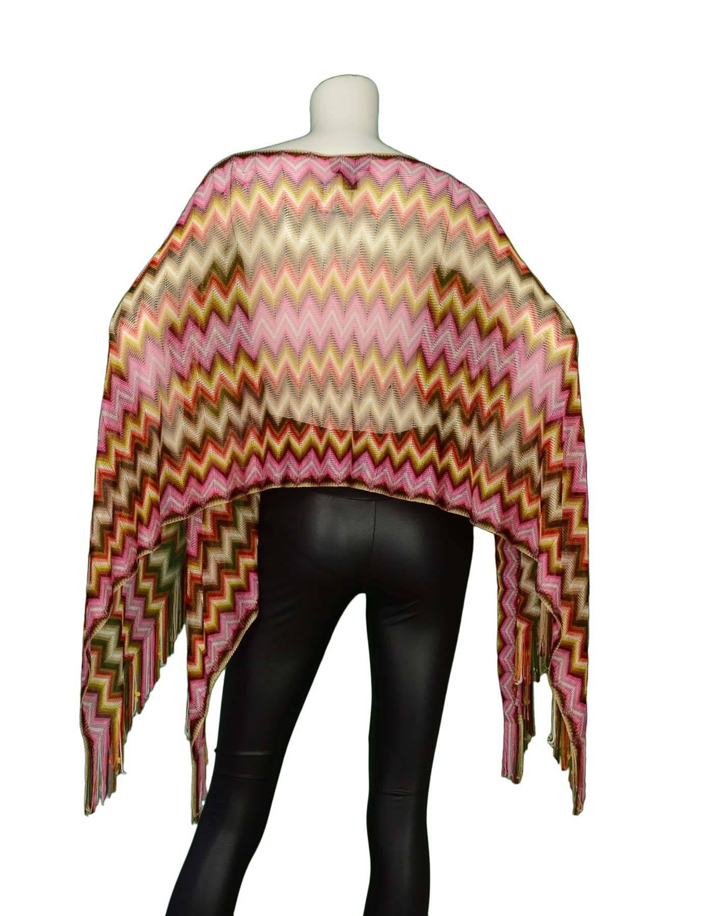Missoni Multi-Color Knit Shawl In Excellent Condition In New York, NY