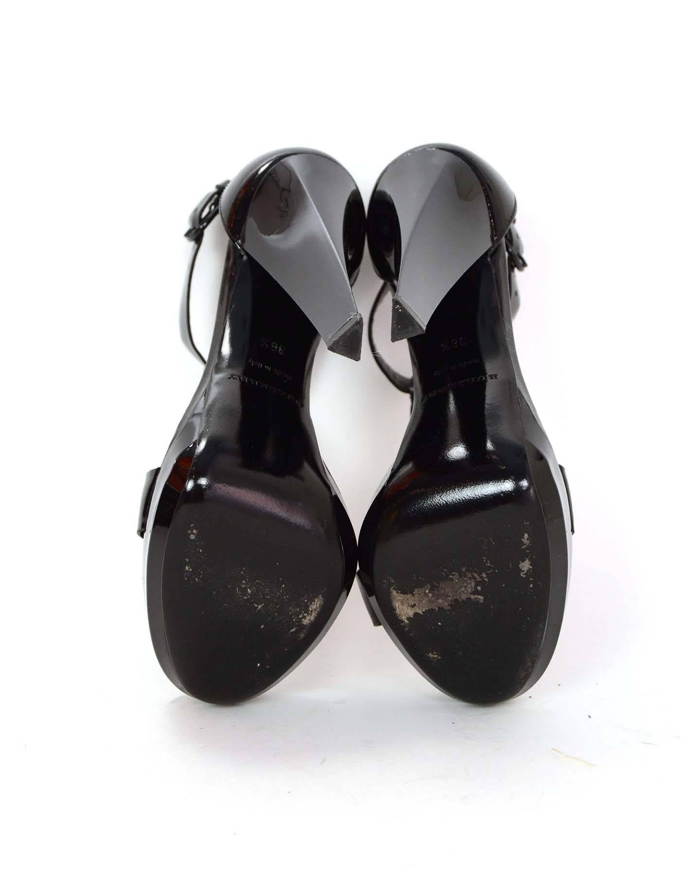 Burberry Black Patent Leather and Nova Plaid Sandals Sz 36.5 rt. $650 2
