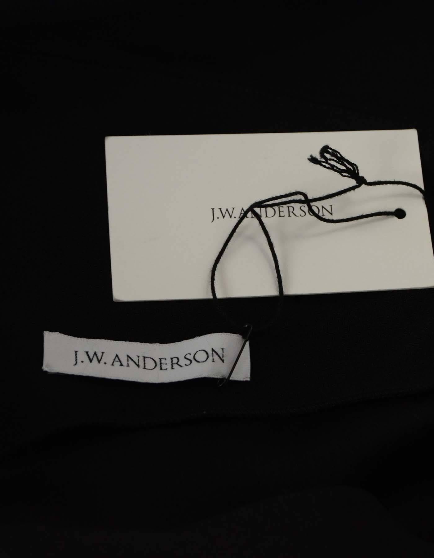 J.W. Anderson Black One-Shoulder Dress Sz 8 NWT 1