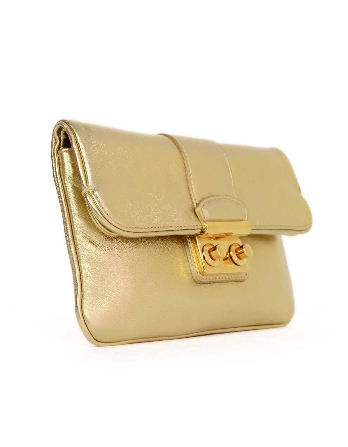 Louis Vuitton Gold Sofia Coppola SC Slim Clutch Bag rt. $1,720 at 1stdibs