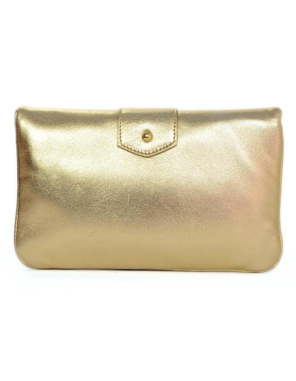 Louis Vuitton Sofia Coppola Gold Leather Clutch Bag (Pre-Owned)