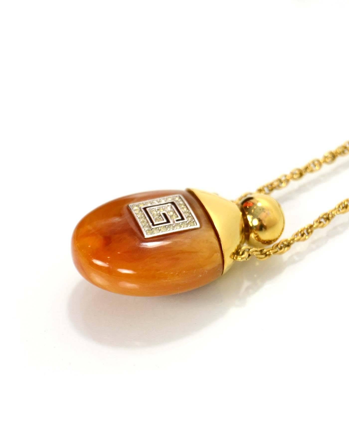 Givenchy Vintage Pendant Perfume Bottle Necklace In Excellent Condition In New York, NY