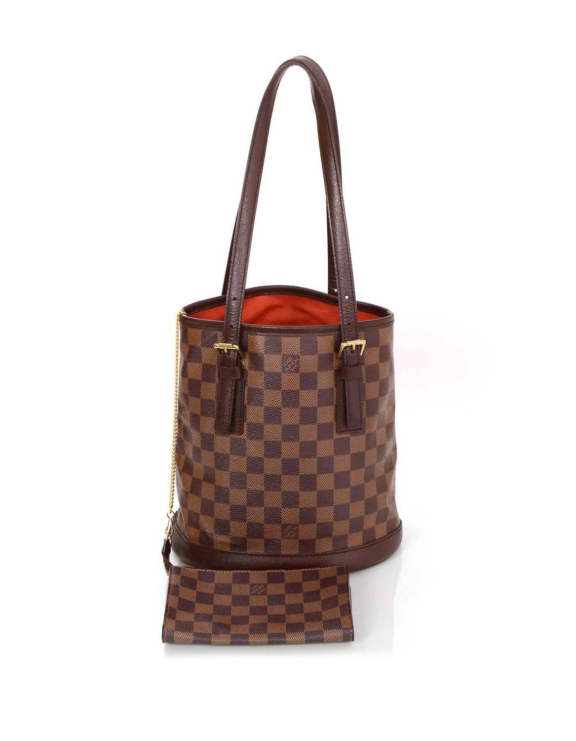 Louis Vuitton Damier Bucket Bag with Insert For Sale at 1stdibs