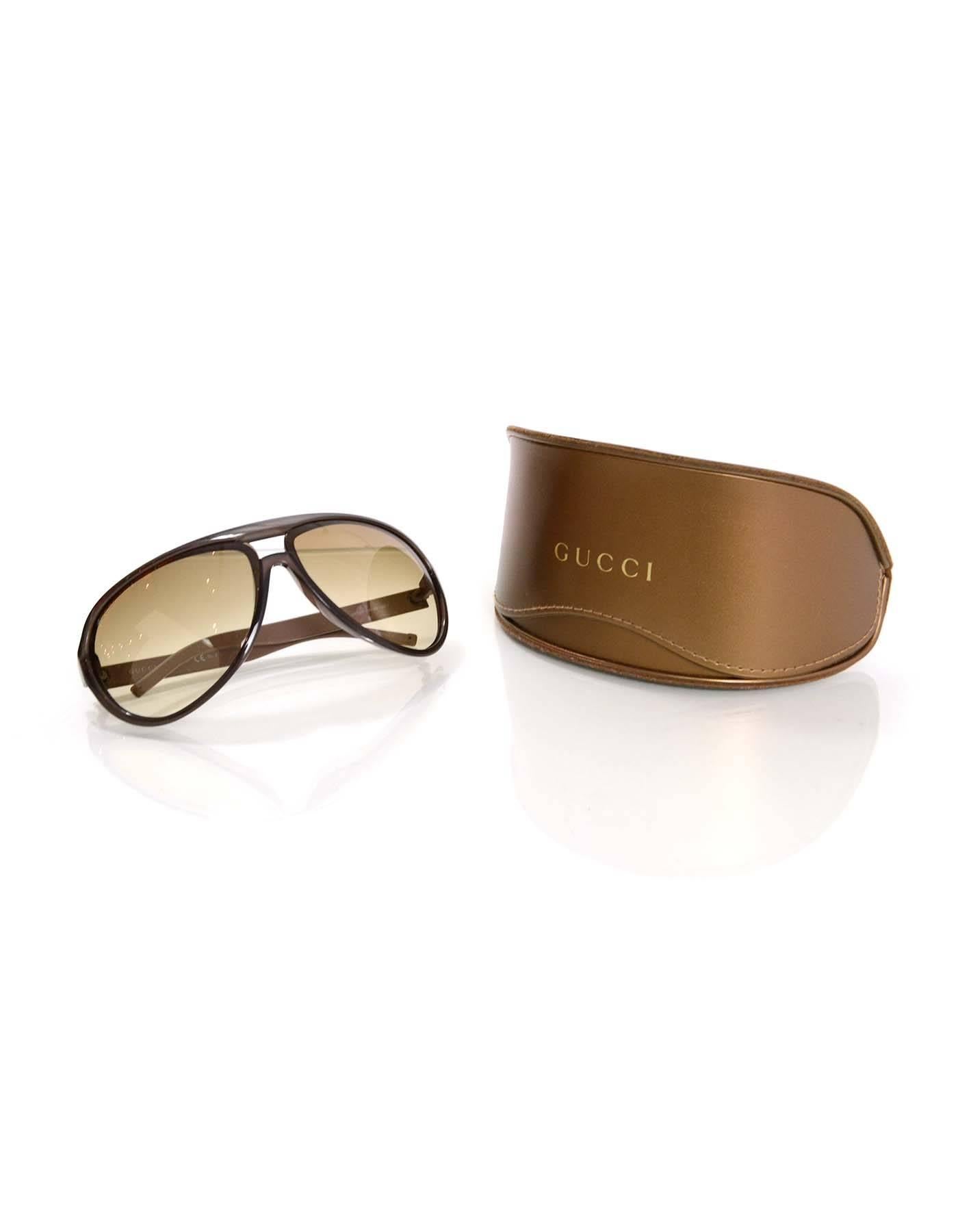 Gucci Brown Aviator Sunglasses 2