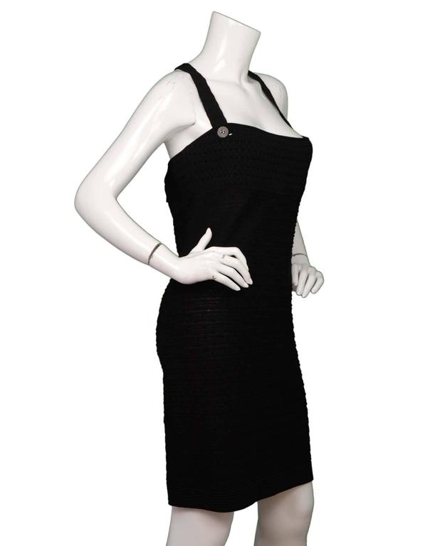Chanel 2014 Black Textured Dress Sz 44 NWT rt. $2,900 For Sale at 1stdibs