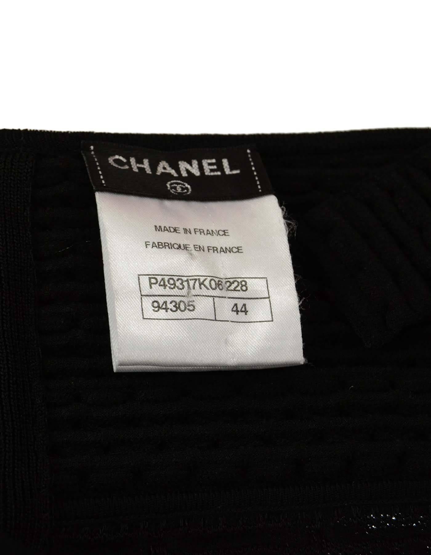 Women's Chanel 2014 Black Textured Dress Sz 44 NWT rt. $2, 900