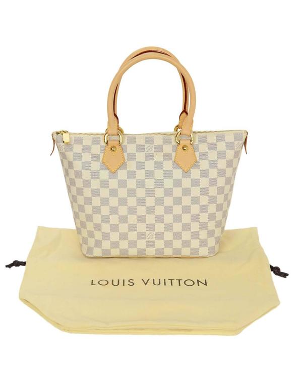 Louis Vuitton Damier Azur Saleya PM Handle Bag rt. $1,240 For Sale at 1stdibs
