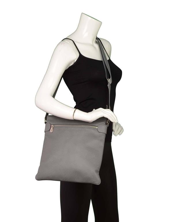 Louis+Vuitton+Sasha+Shoulder+Bag+Glacier+Leather+Taiga for sale
