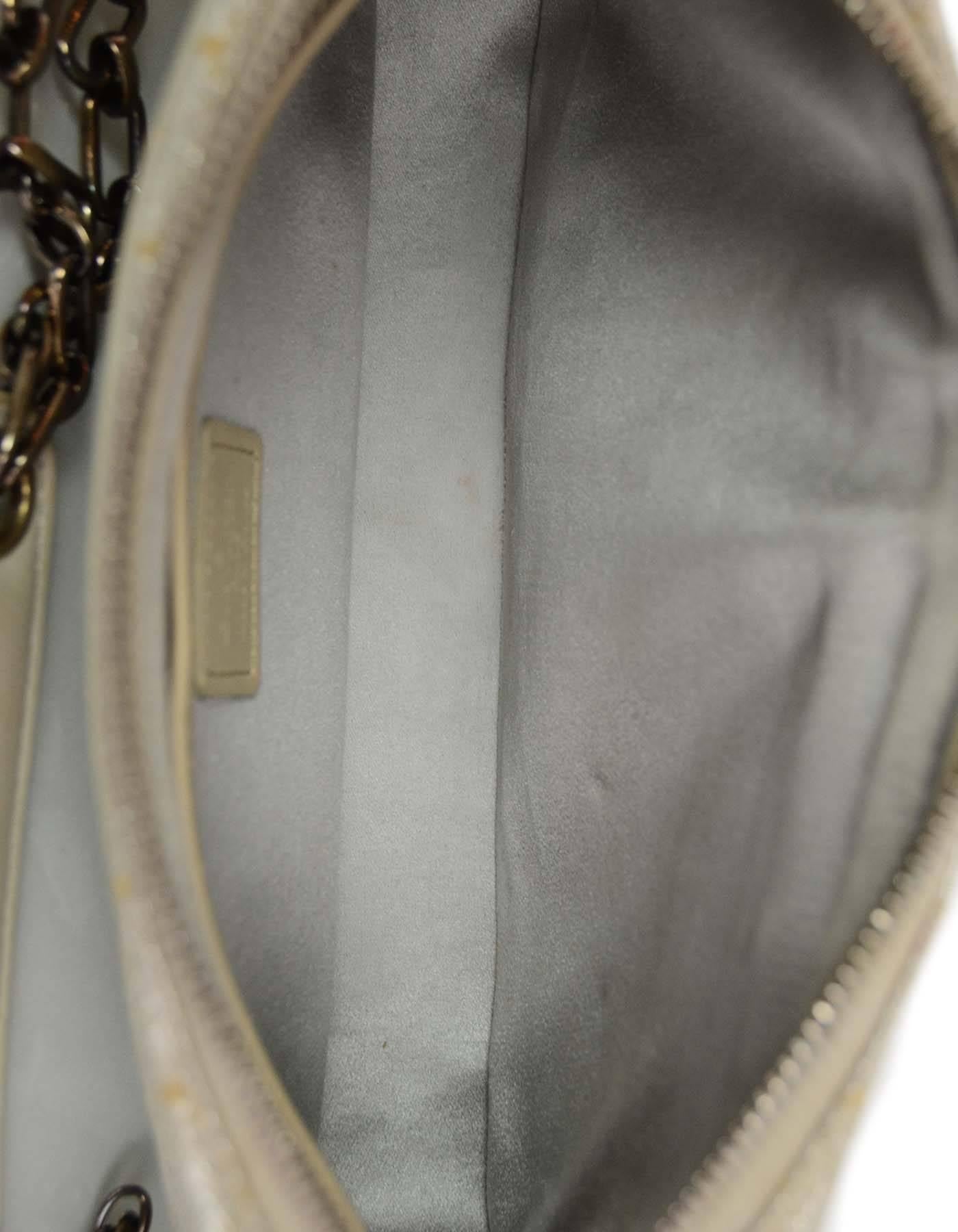 Louis Vuitton Silver Metallic Mini Lin Monogram McKenna Bag 1
