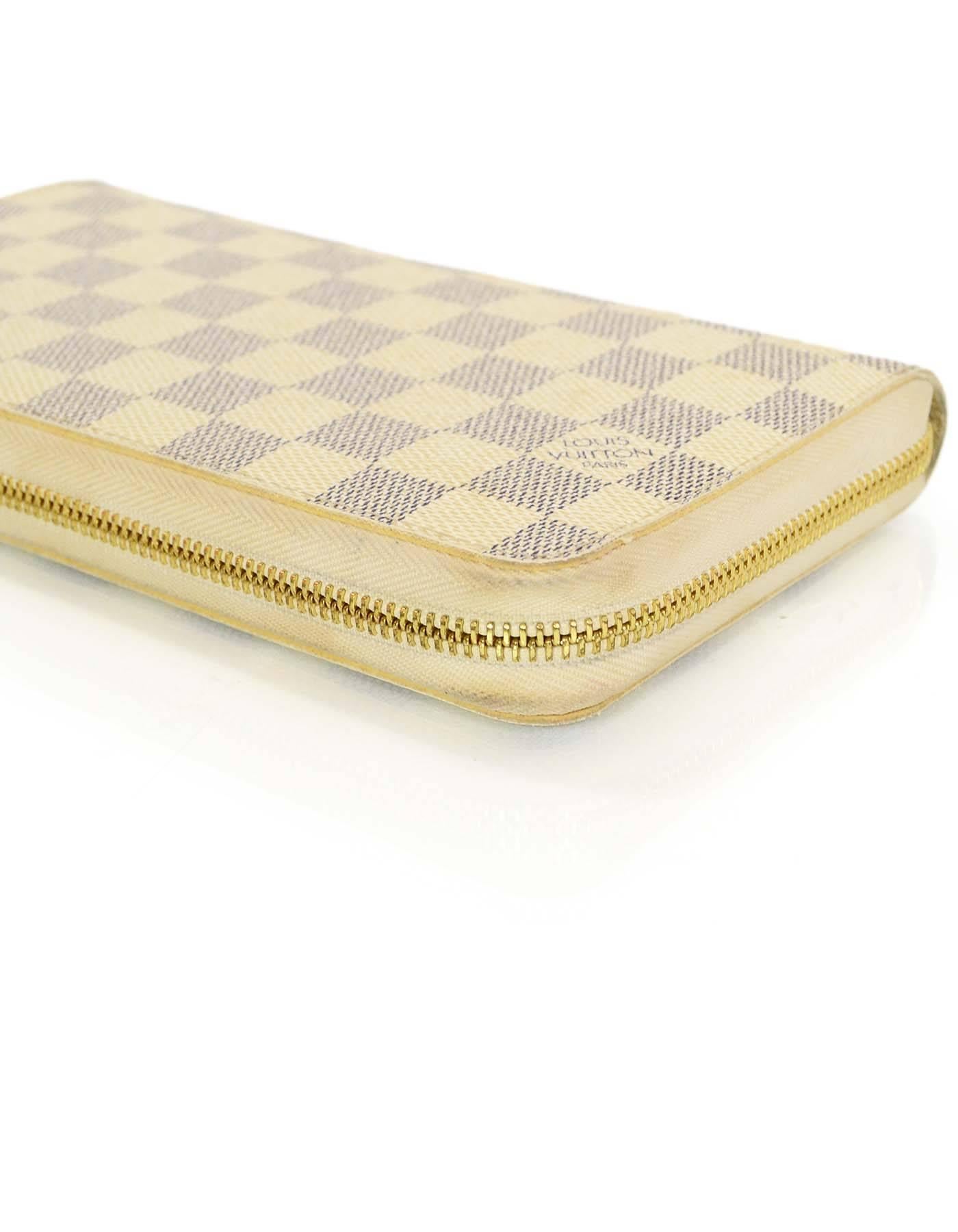 Women's or Men's Louis Vuitton Damier Azur Zippy Organizer Wallet