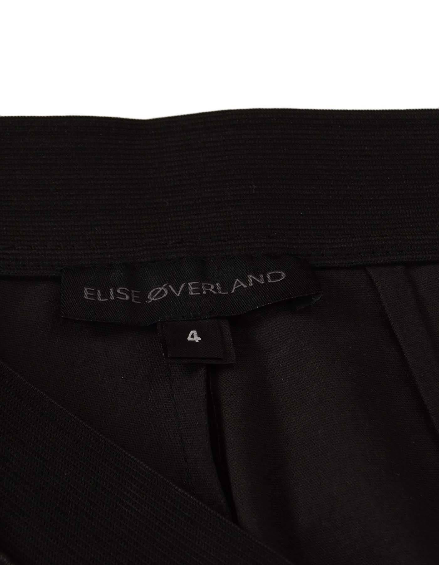 Elyse Overland Black Leather Leggings Sz 4 rt. $1, 550 In Excellent Condition In New York, NY