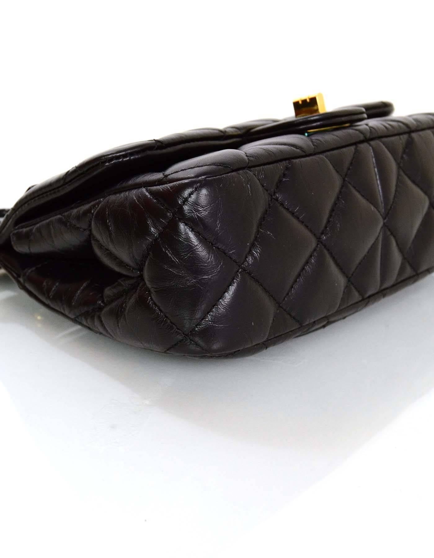 Chanel New 2016 Quilted Calfskin Leather 2.55 CC Hanger Crossbody Bag  In New Condition In New York, NY