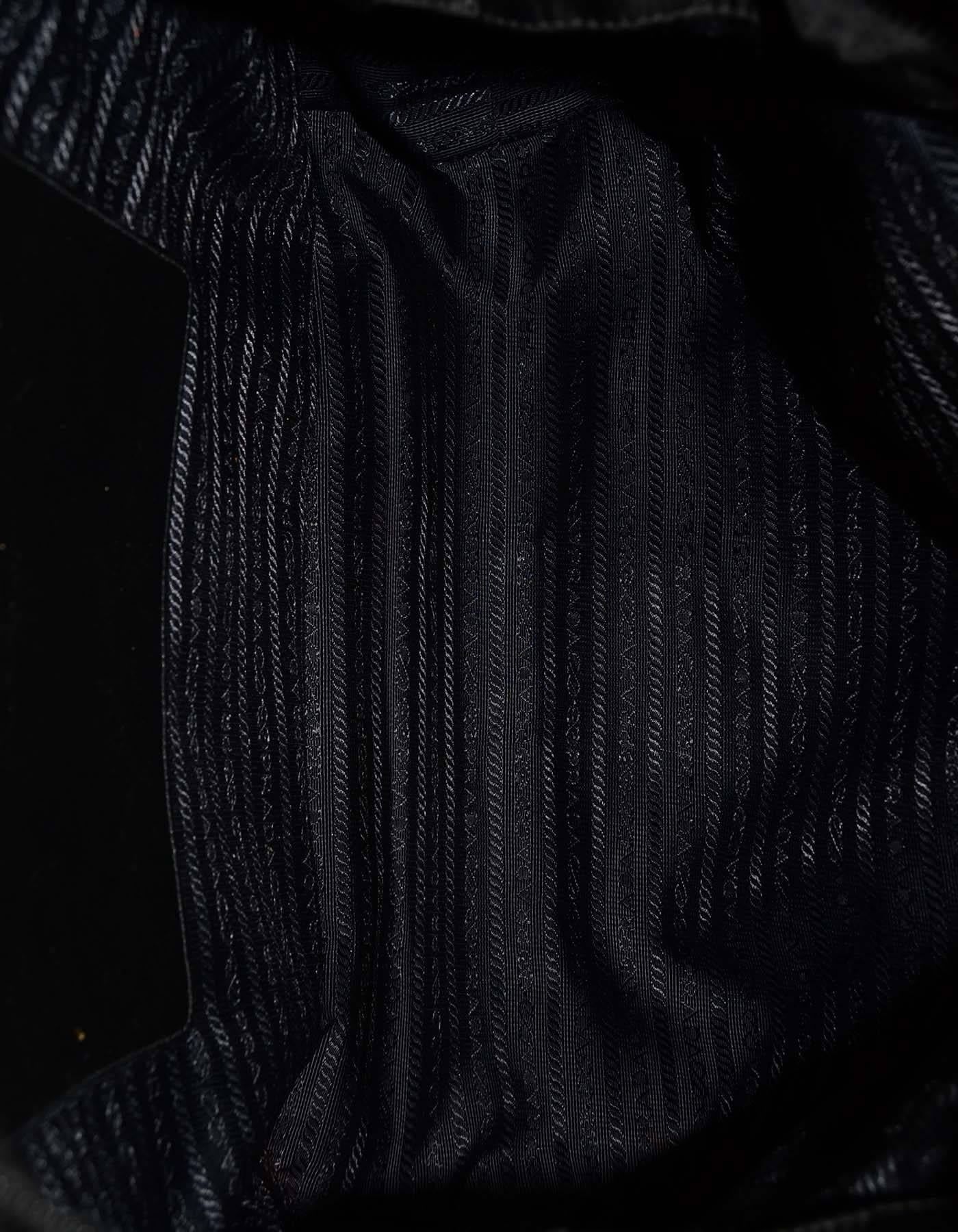 Prada Black Nylon Tassel Duffle Tote Bag 1